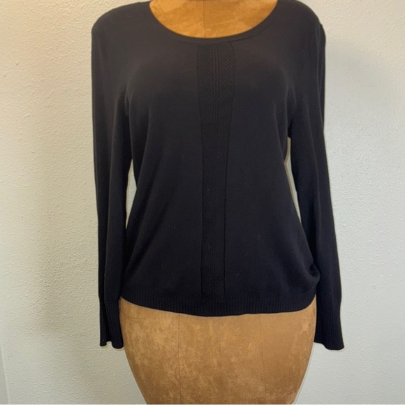 TALBOTS lightweight Black Sweater Women’s Sz L - Picture 6 of 7